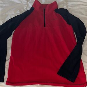Columbia Red and Black Kids' Quarter-Zip Sweater